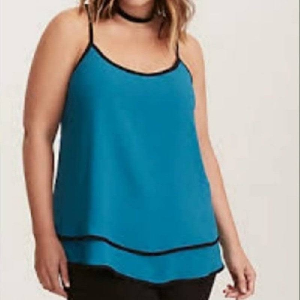 Torrid 2 Plus Lace Insert Double Layer Cami Tank Top
